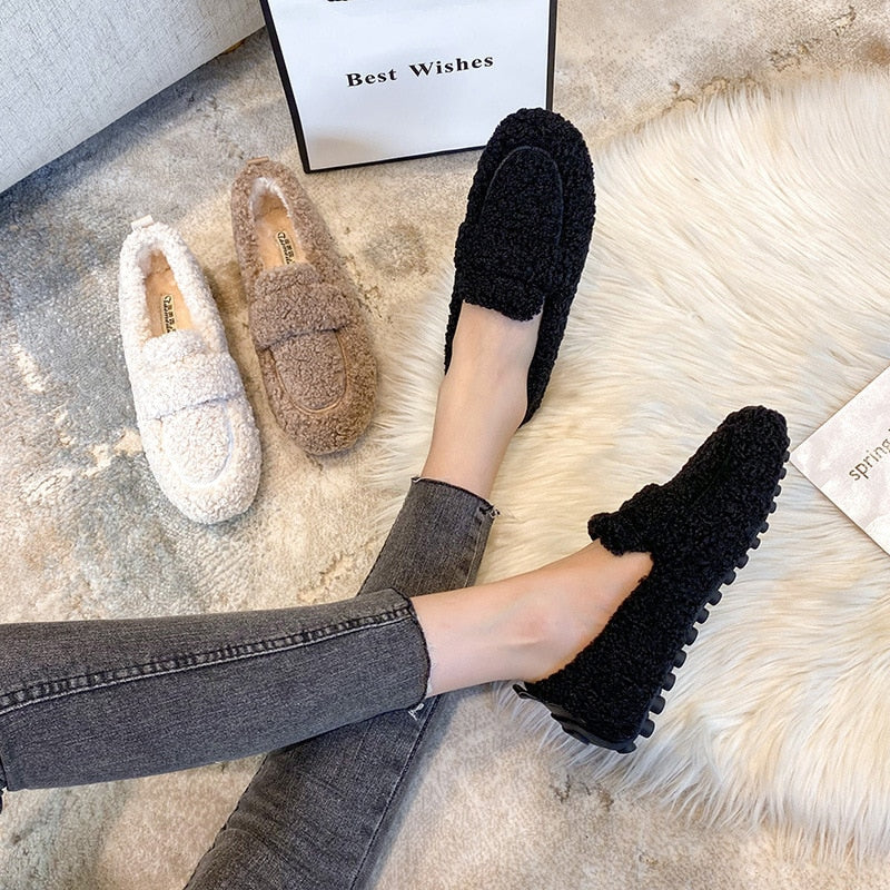 Gillian | Women's Cozy Teddy Slip-on Loafers