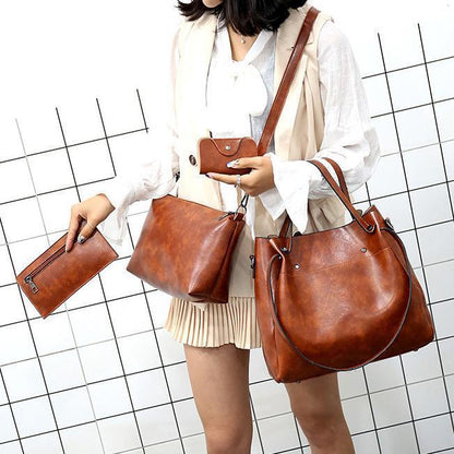 Grace | Women's Stylish Retro 4-Piece Bag Set