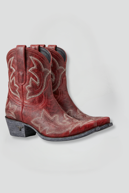 Harriet | Women's Western Leather Embroidered Boots