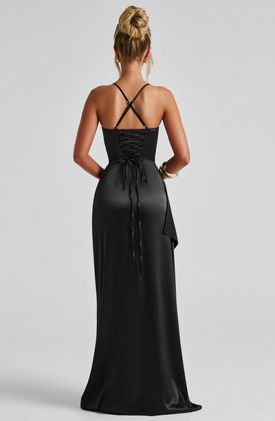 Gemma | Women's Ruched Satin Evening Dress