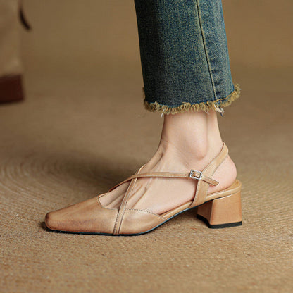 Helen | Women's Strappy Leather Heels