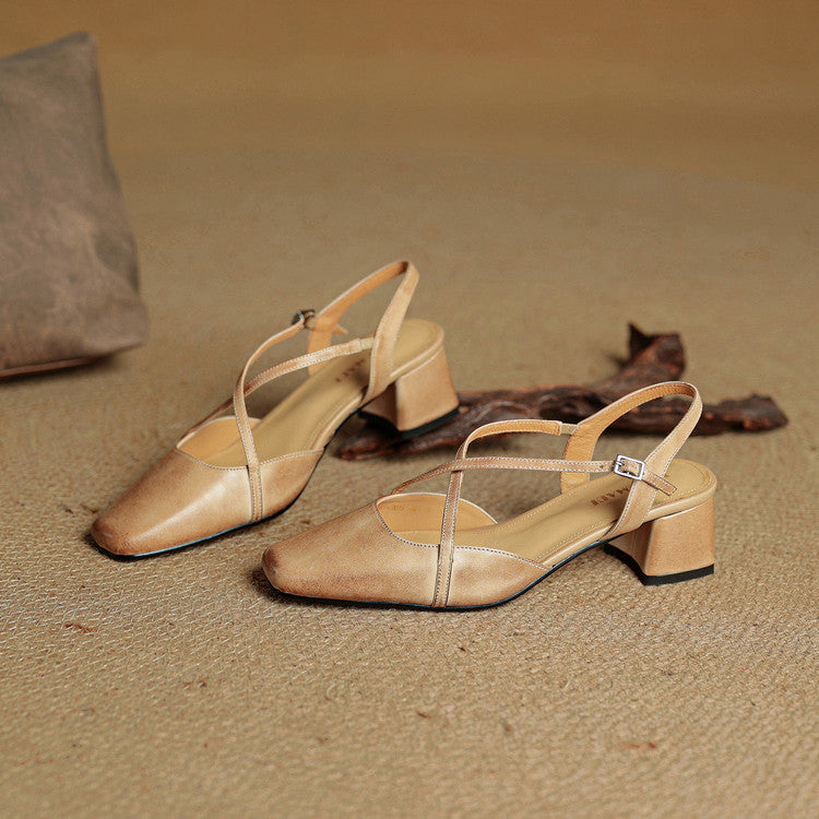 Helen | Women's Strappy Leather Heels