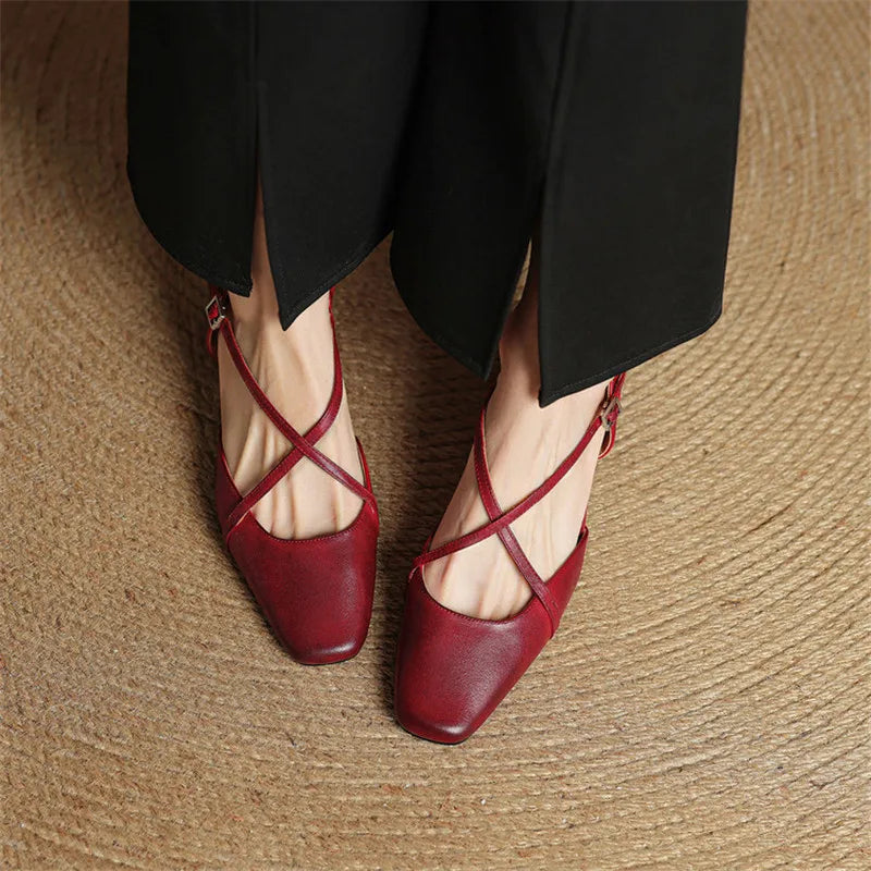 Helen | Women's Strappy Leather Heels