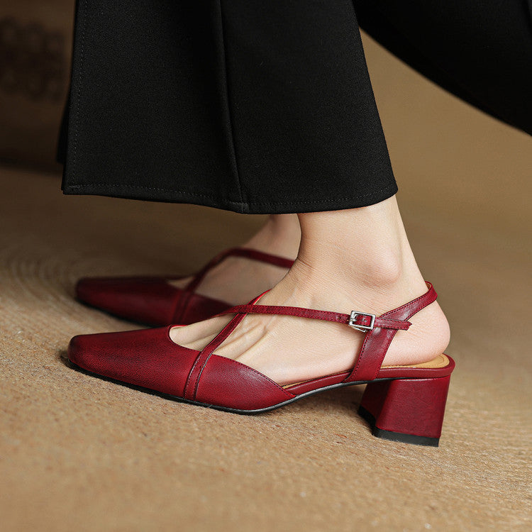 Helen | Women's Strappy Leather Heels