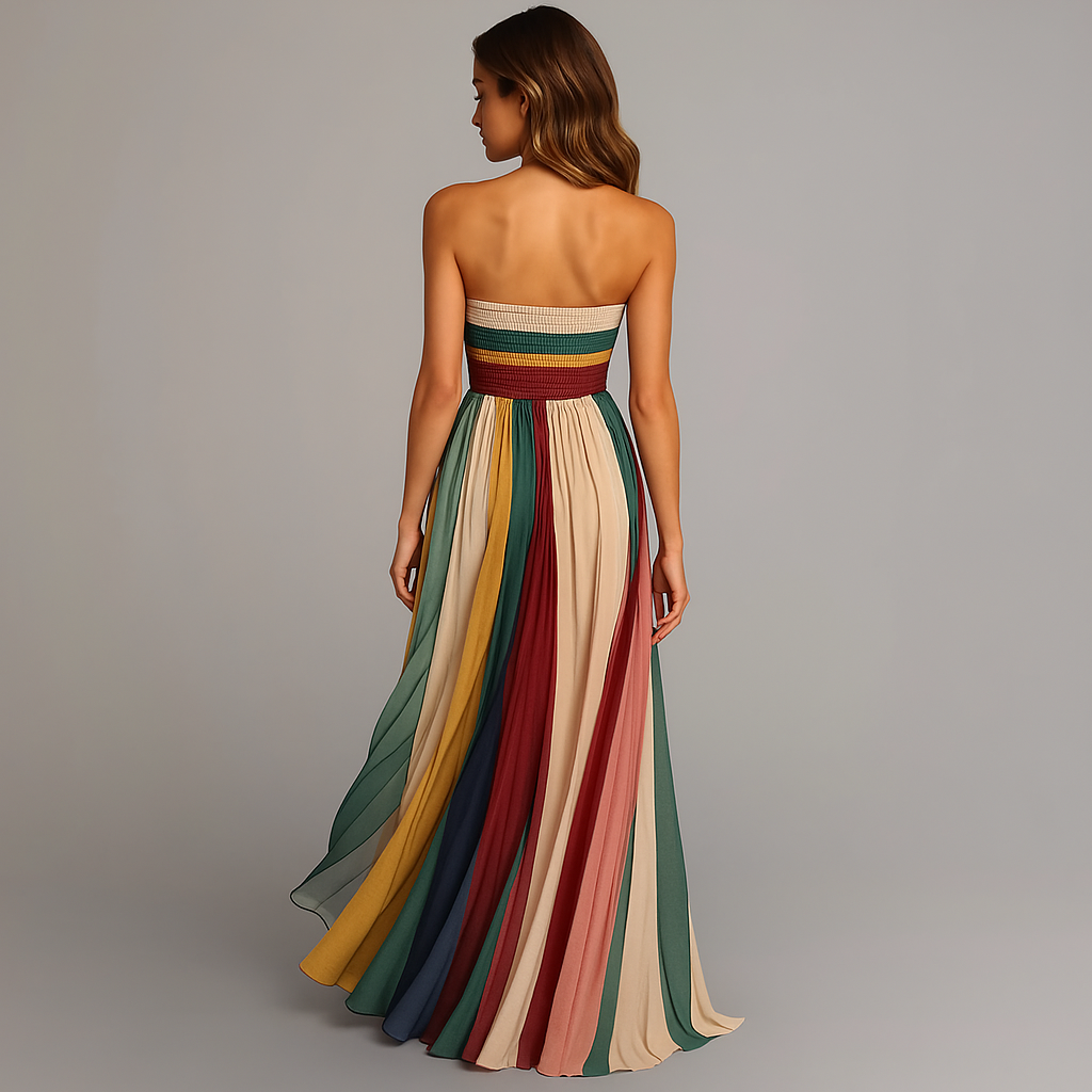 Miranda | Women's Festive Pleated Maxi Dress
