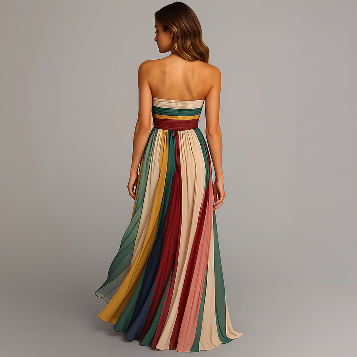 Miranda | Women's Festive Pleated Maxi Dress