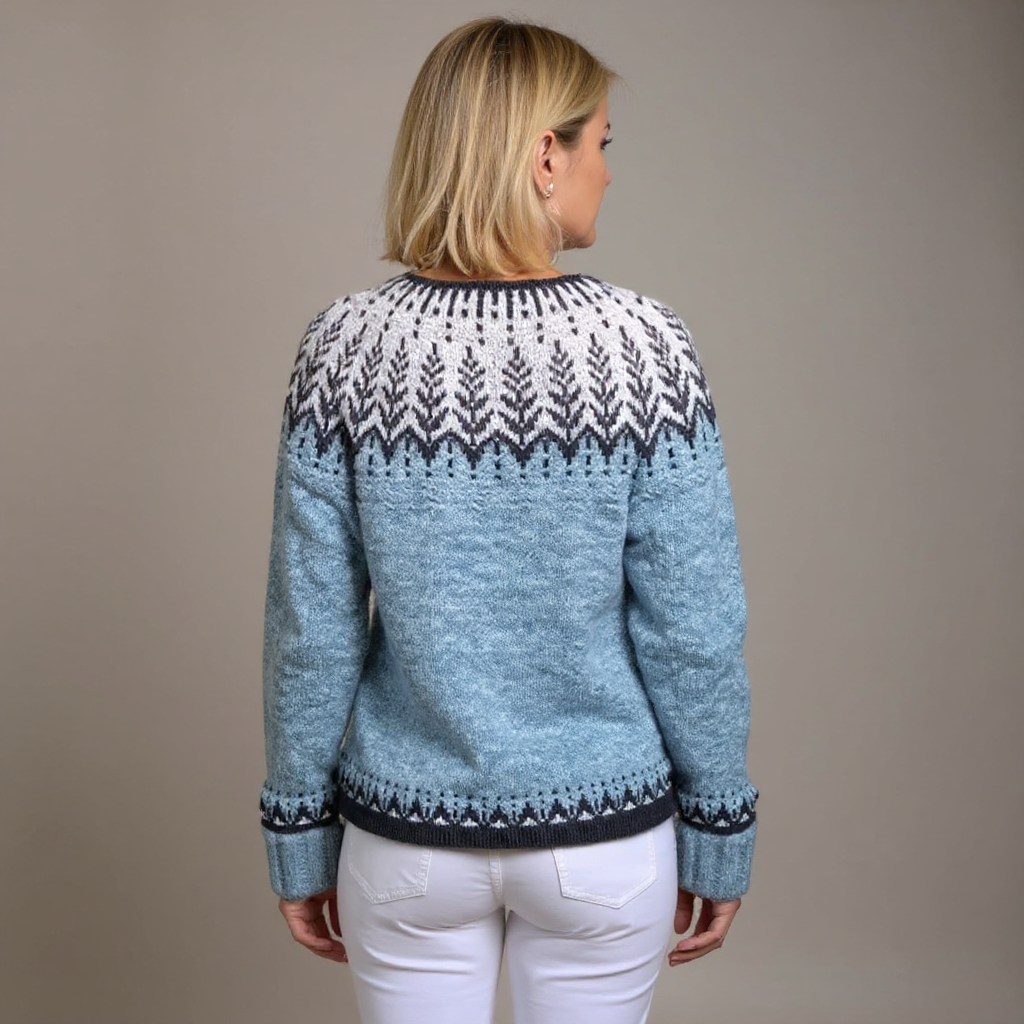 Imogen | Women's Fair Isle Knitted Cardigan with Buttons
