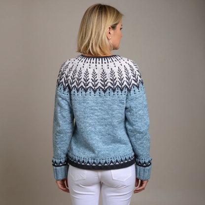 Imogen | Women's Fair Isle Knitted Cardigan with Buttons