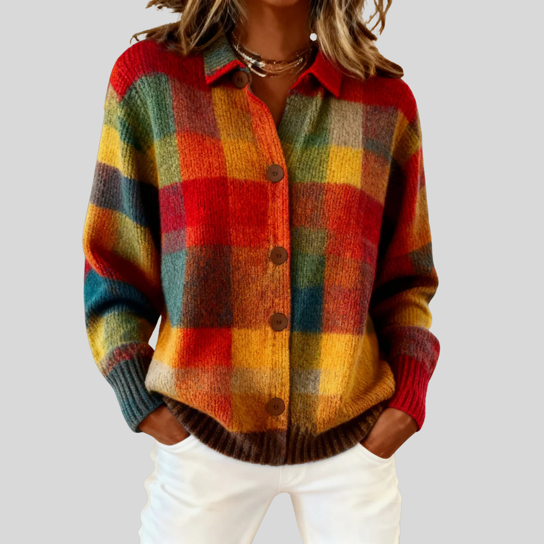 Isla | Women's Colorful Retro Knitted Cardigan