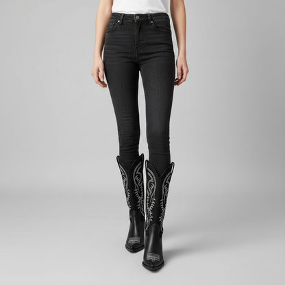Jessica | Women's Western Embroidered Knee High Cowboy Boots