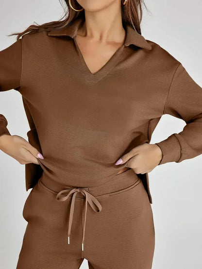 Julie | Women's Casual Comfort Long Sleeve Two Piece Set