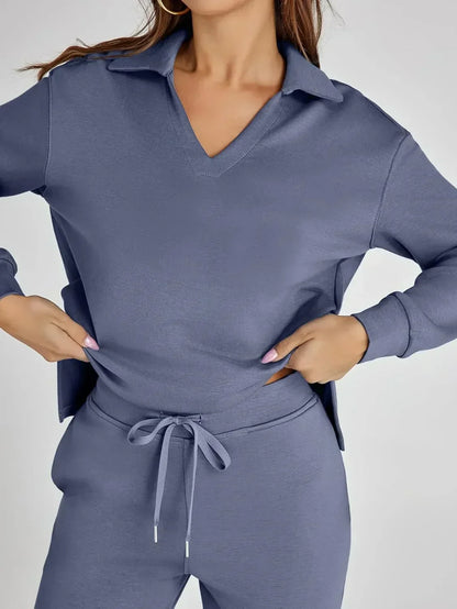 Julie | Women's Casual Comfort Long Sleeve Two Piece Set