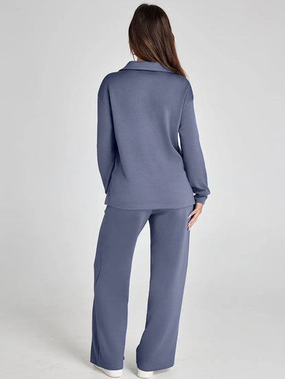 Julie | Women's Casual Comfort Long Sleeve Two Piece Set