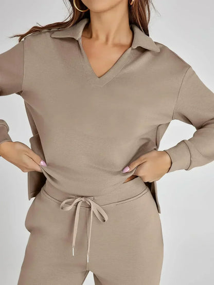 Julie | Women's Casual Comfort Long Sleeve Two Piece Set