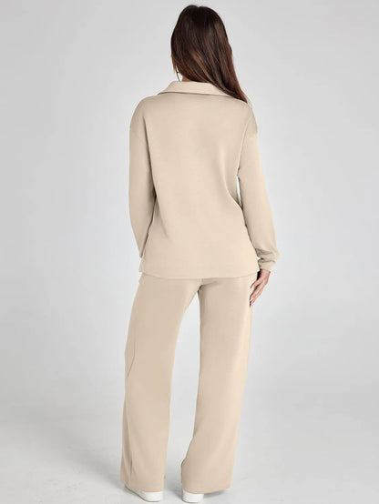 Julie | Women's Casual Comfort Long Sleeve Two Piece Set