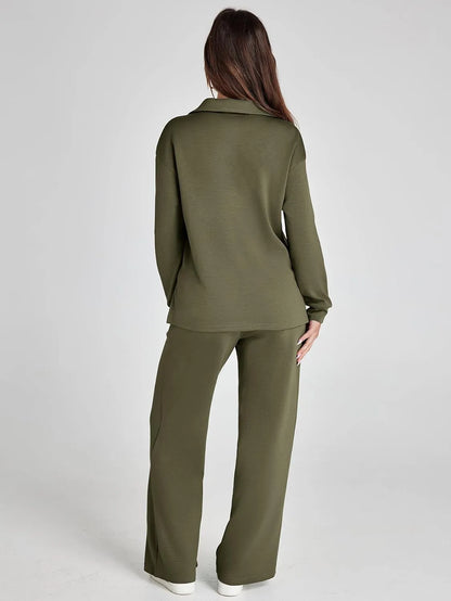 Julie | Women's Casual Comfort Long Sleeve Two Piece Set