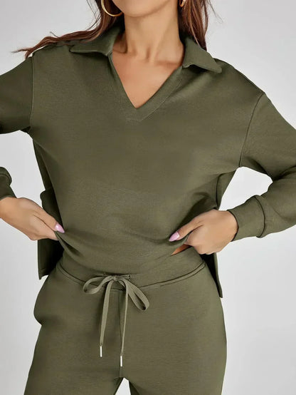 Julie | Women's Casual Comfort Long Sleeve Two Piece Set