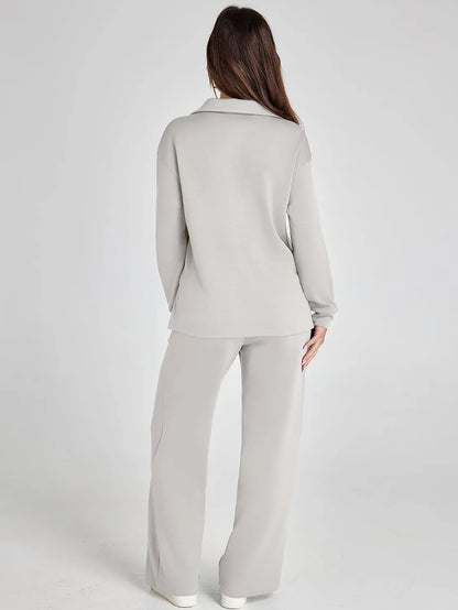 Julie | Women's Casual Comfort Long Sleeve Two Piece Set