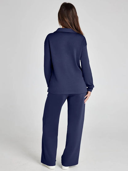Julie | Women's Casual Comfort Long Sleeve Two Piece Set
