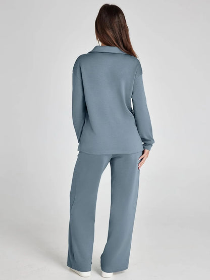 Julie | Women's Casual Comfort Long Sleeve Two Piece Set