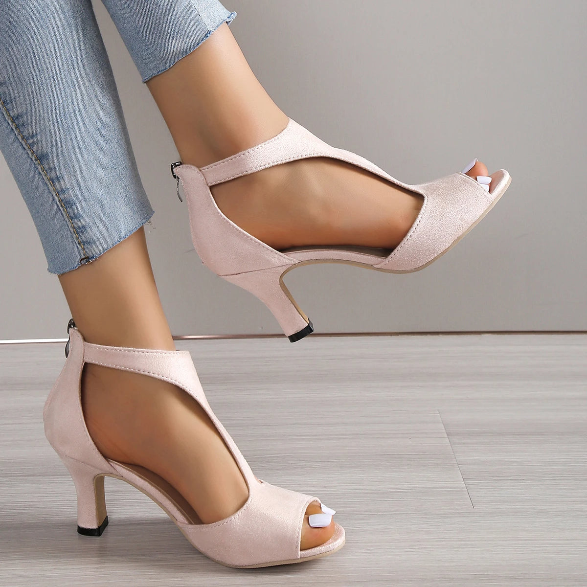Kate | Women's Orthopedic Summer Sandal Heels with Zipper