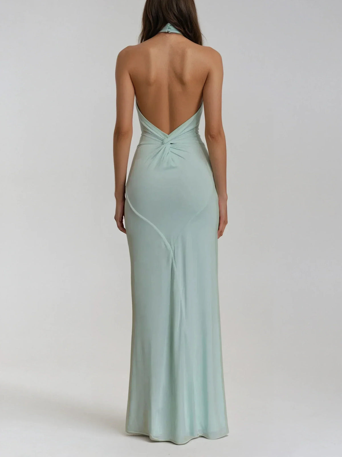 Katie | Women's Backless Halter Maxi Dress