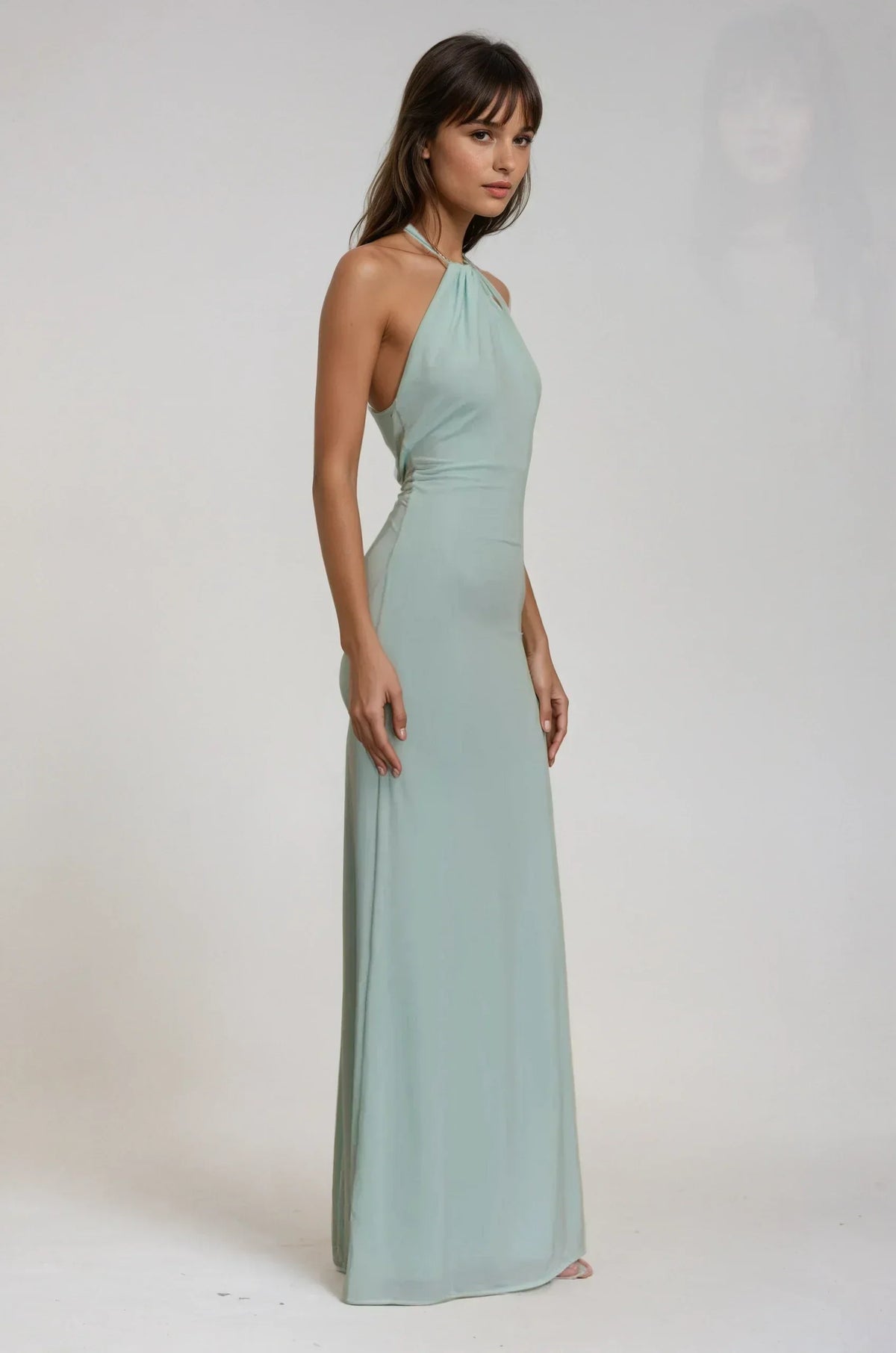 Katie | Women's Backless Halter Maxi Dress