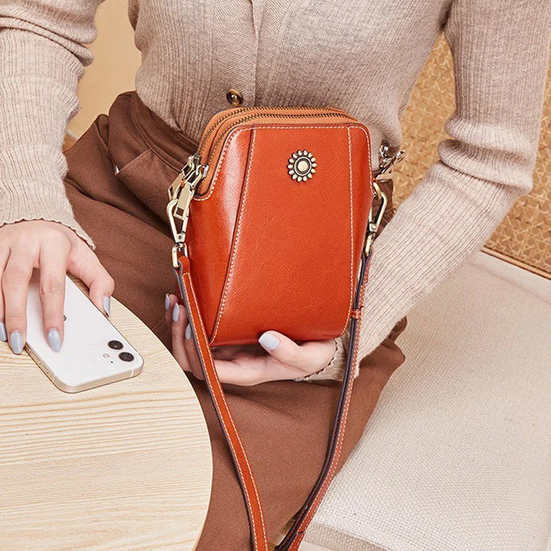 Lexi | Women's Compact Solid Color Mini Handbag with Crossbody Strap