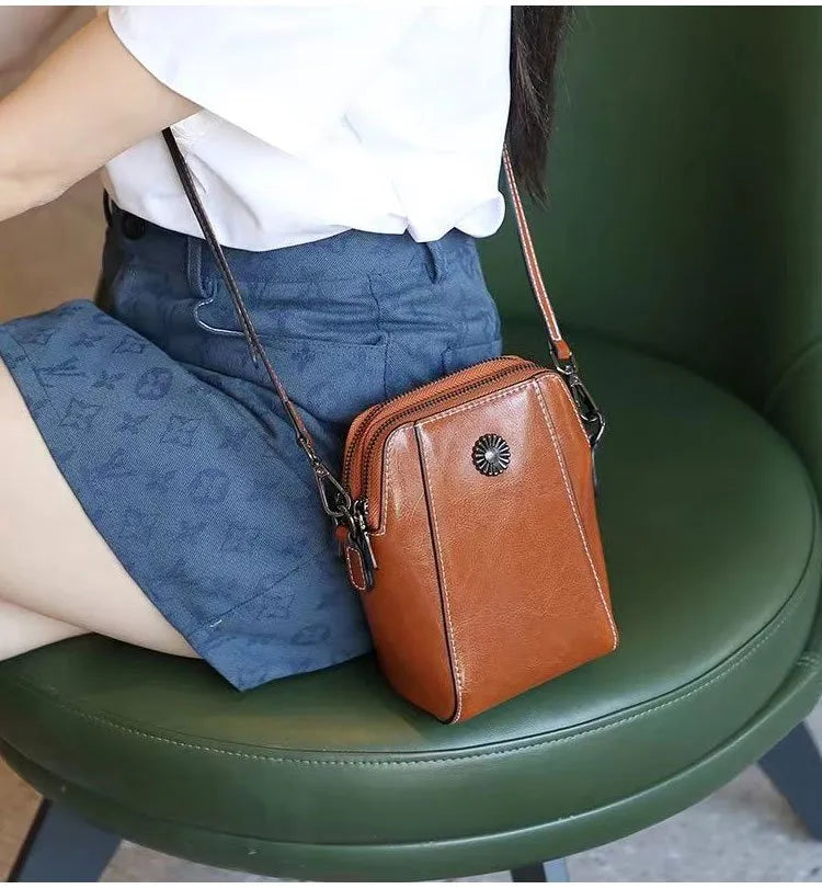 Lexi | Women's Compact Solid Color Mini Handbag with Crossbody Strap