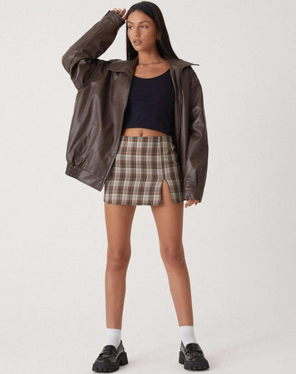 Lisa | Women's Vinage Leather Oversized Jacket