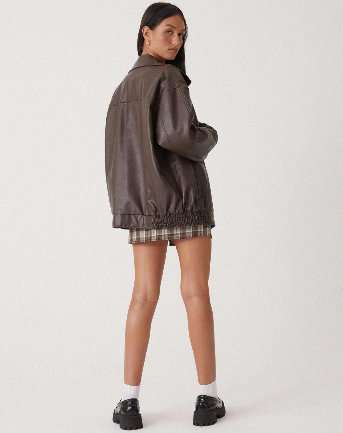 Lisa | Women's Vinage Leather Oversized Jacket