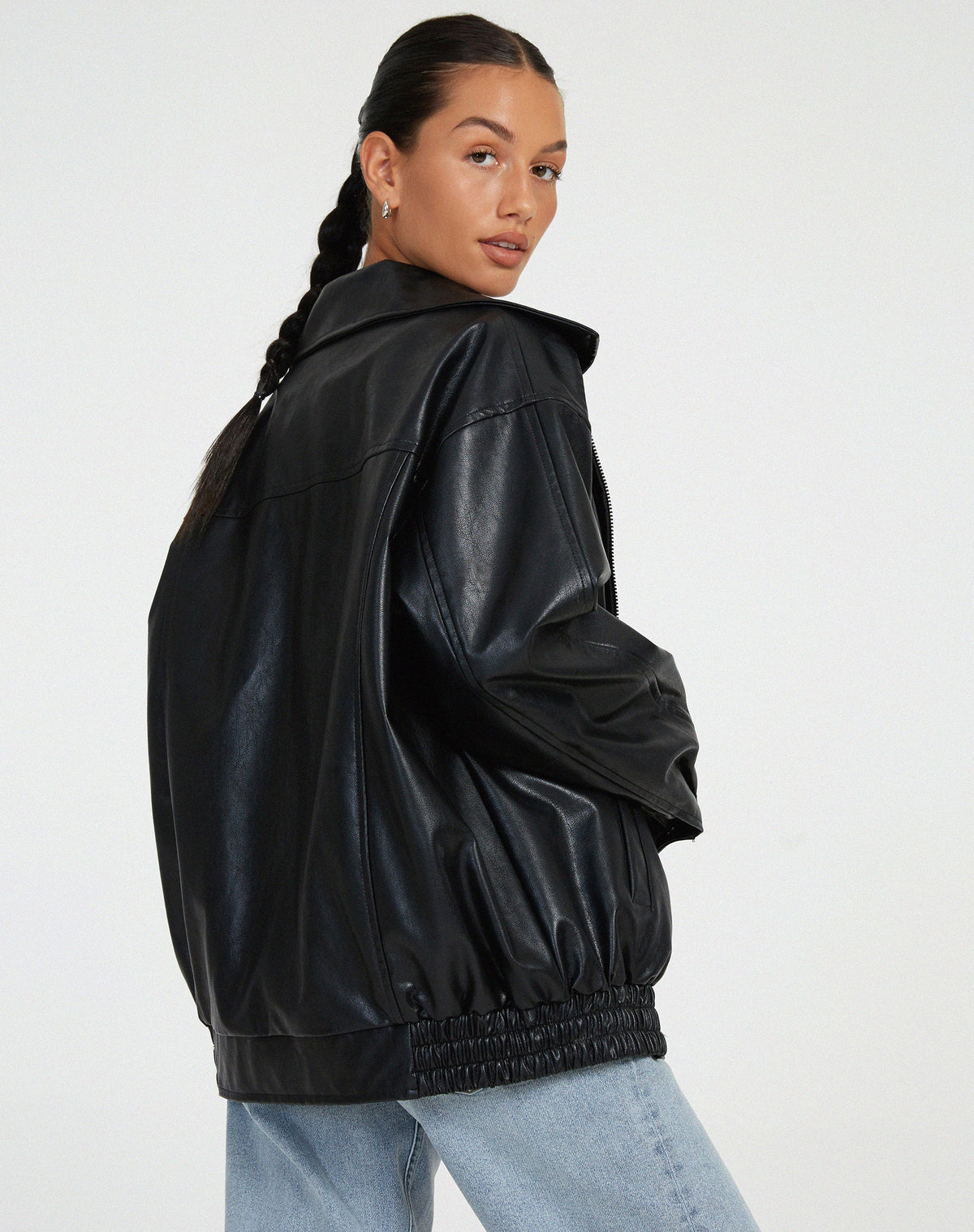 Lisa | Women's Vinage Leather Oversized Jacket