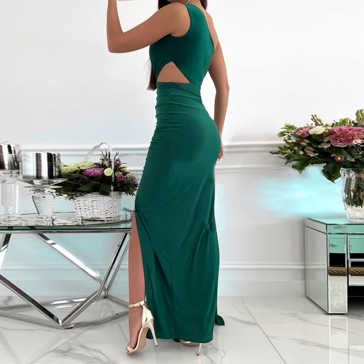 Lola | Women's Draped One-Shoulder Evening Dress
