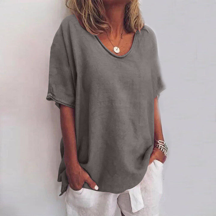 Zafira | Women's Summer Round Neck Oversized Top