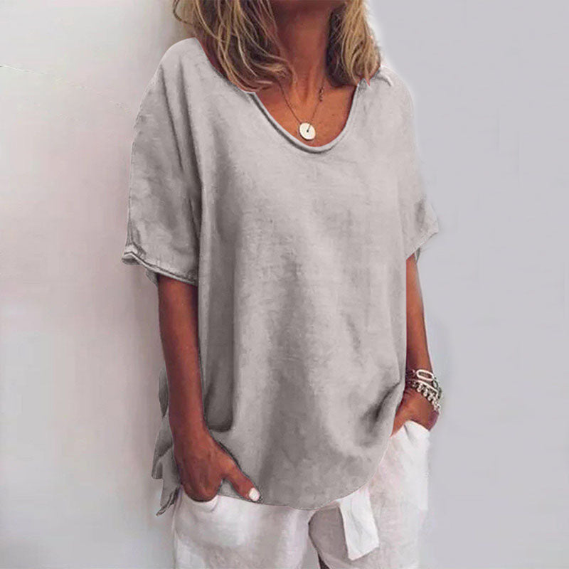 Zafira | Women's Summer Round Neck Oversized Top