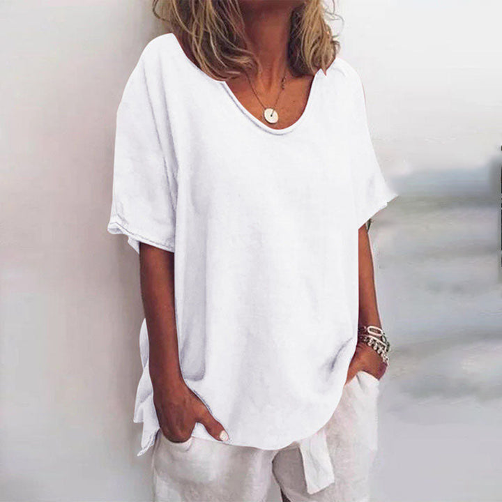 Zafira | Women's Summer Round Neck Oversized Top