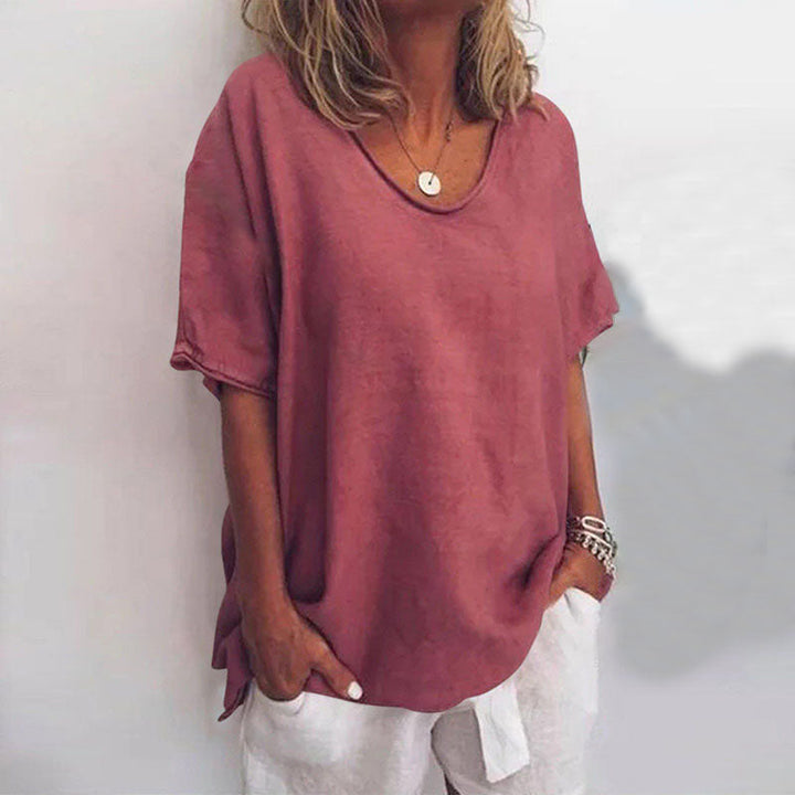 Zafira | Women's Summer Round Neck Oversized Top