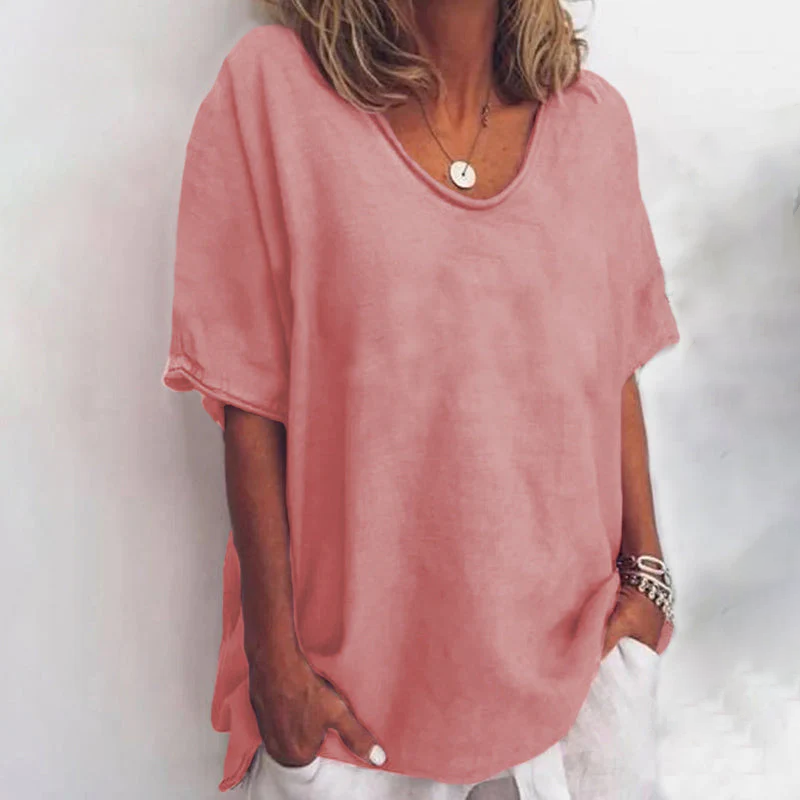 Zafira | Women's Summer Round Neck Oversized Top