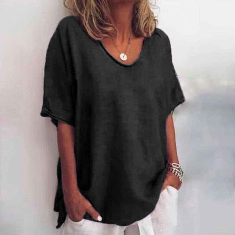 Zafira | Women's Summer Round Neck Oversized Top