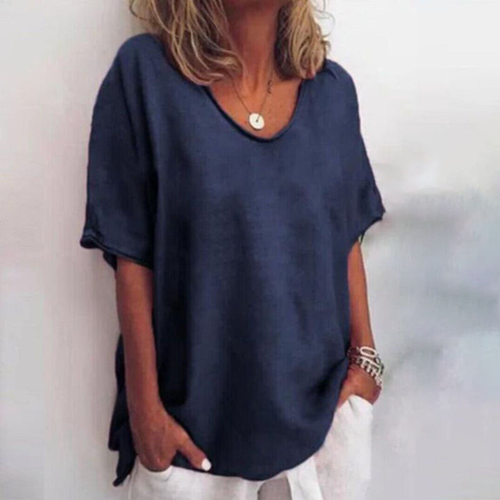 Zafira | Women's Summer Round Neck Oversized Top