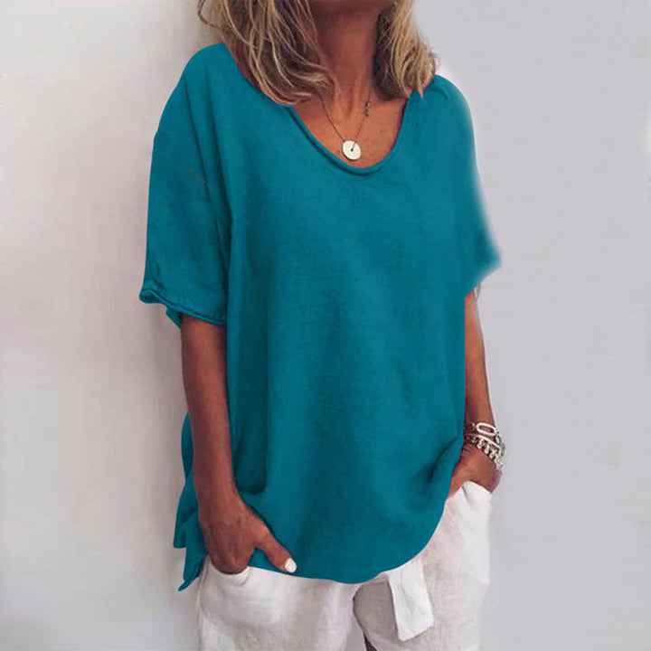 Zafira | Women's Summer Round Neck Oversized Top