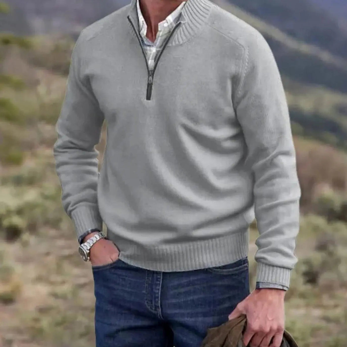 Norman | Men's Classic Quarter-Zip Sweater