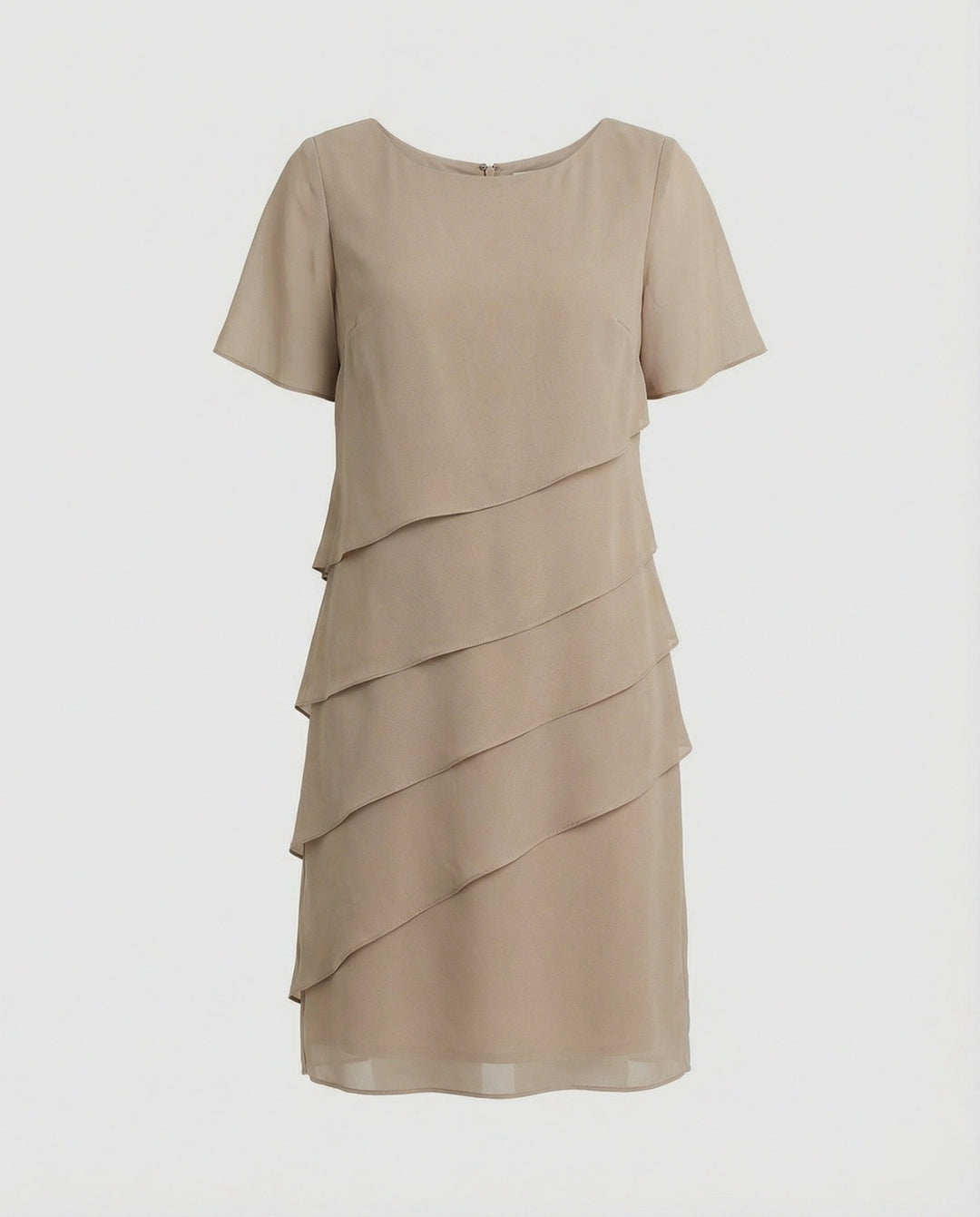 Clara | Women's Layered Short Sleeve Knee-Length Dress