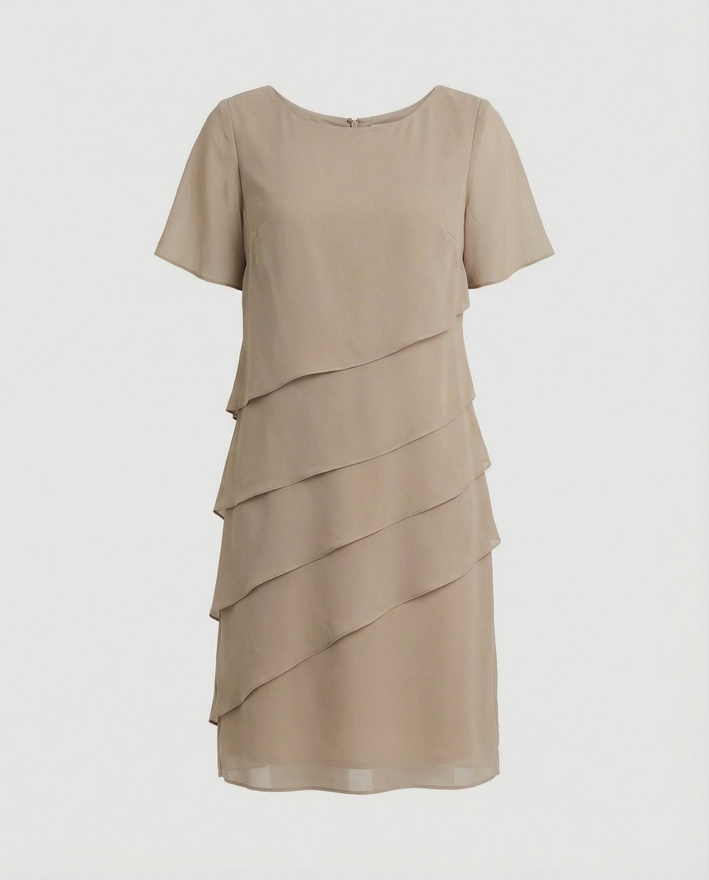 Clara | Women's Layered Short Sleeve Knee-Length Dress