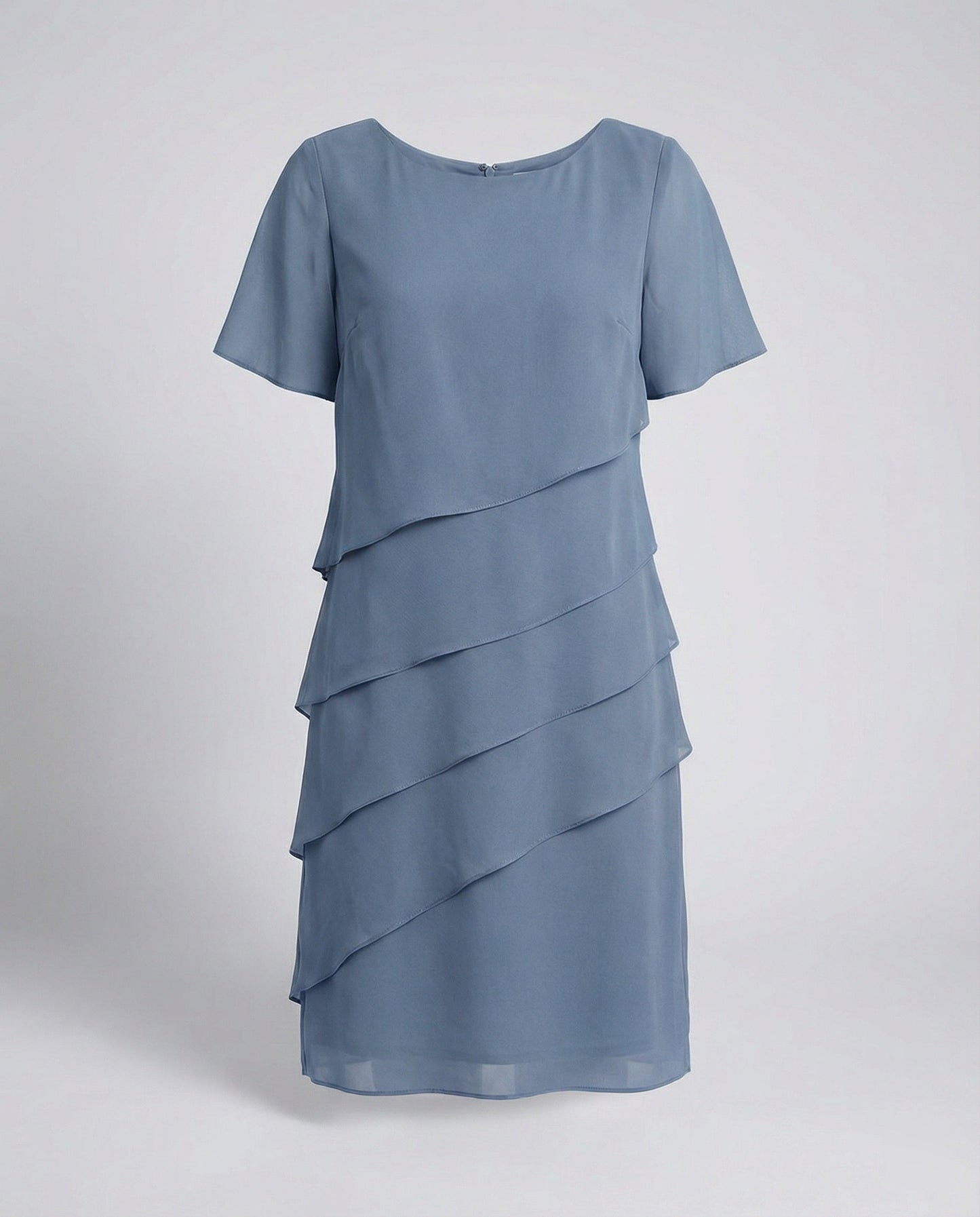 Clara | Women's Layered Short Sleeve Knee-Length Dress