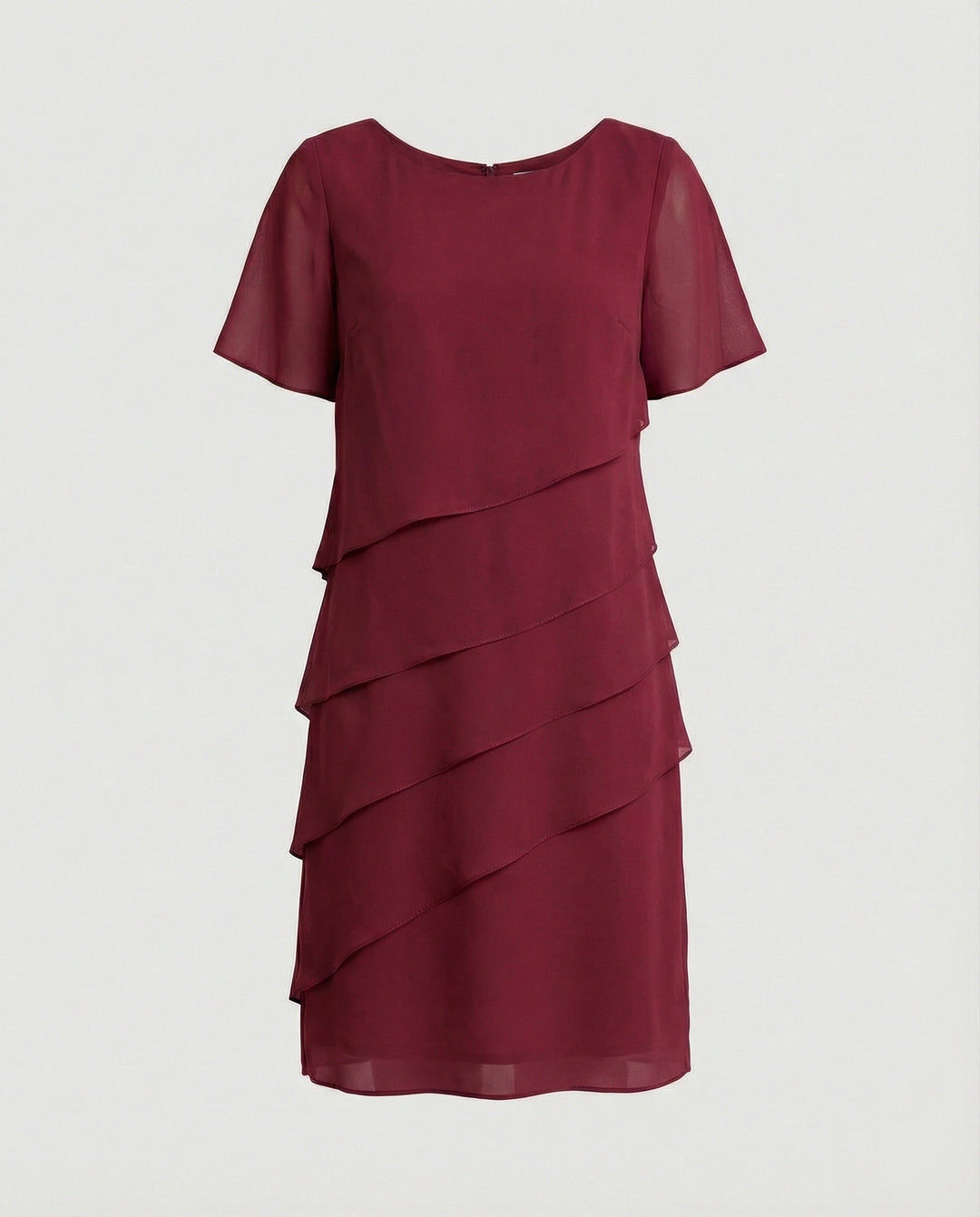 Clara | Women's Layered Short Sleeve Knee-Length Dress