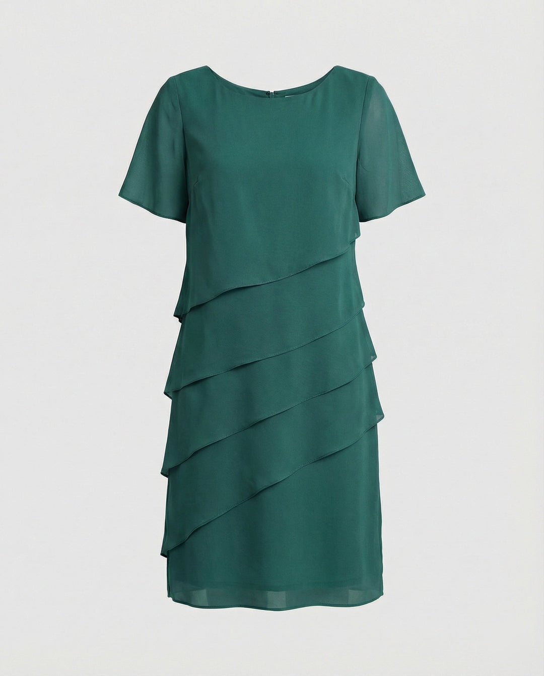 Clara | Women's Layered Short Sleeve Knee-Length Dress