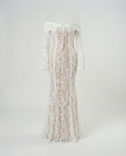 Amara | Women's Off-Shoulder Wedding Guest Maxi Dress