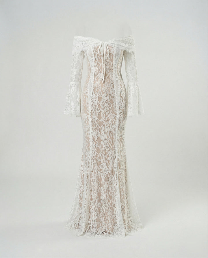 Amara | Women's Off-Shoulder Wedding Guest Maxi Dress