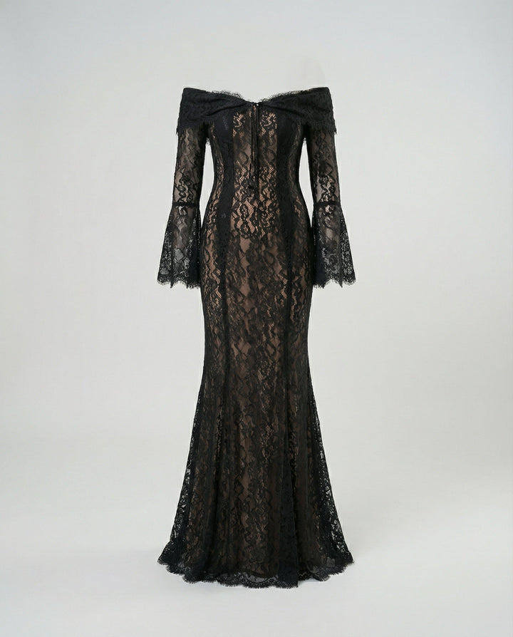 Amara | Women's Off-Shoulder Wedding Guest Maxi Dress